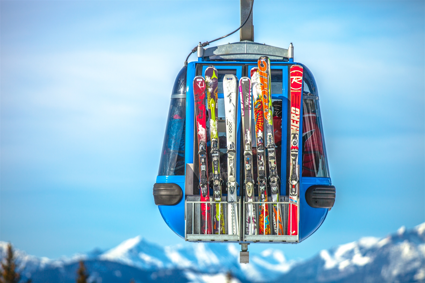 Ski Lift with Ski Stuck On The Side