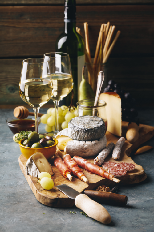 White Wine with Charcuterie Assortment