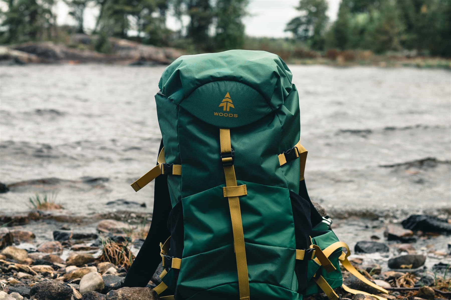 Backpack Near River