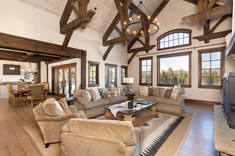 Wilson Peak Properties Vacation Rental Living Room Big Sky Montana