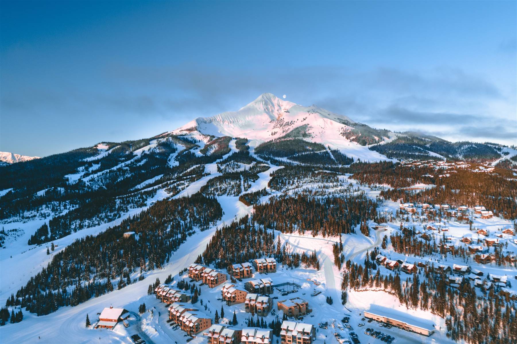 Lone Peak Ski Runs in Winter