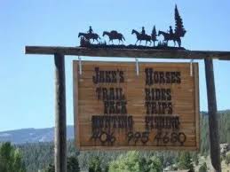 Jakes Horses Summer Jakes Horses Sign in Big Sky Montana