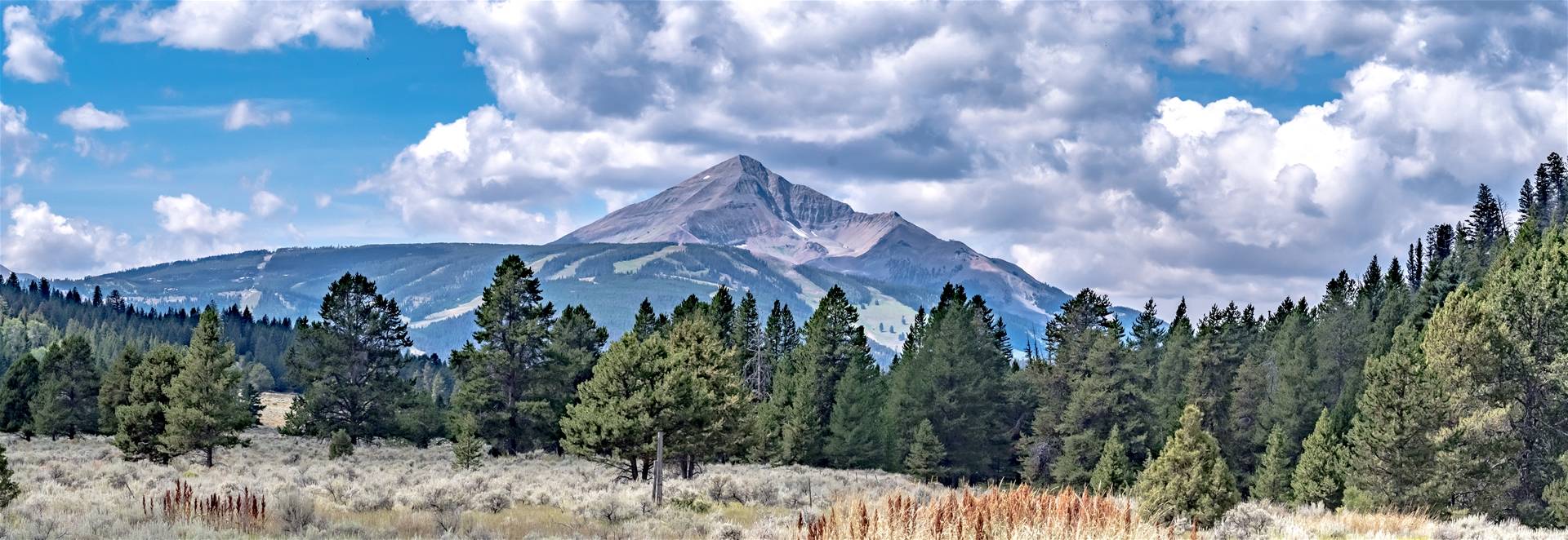 Lone Peak in Distance During Summer