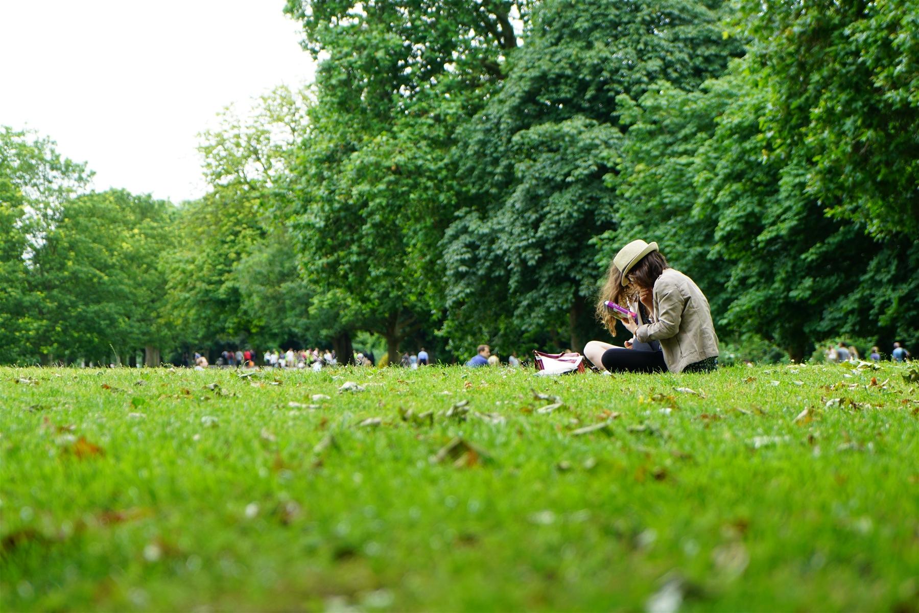 People Relaxing in Park
