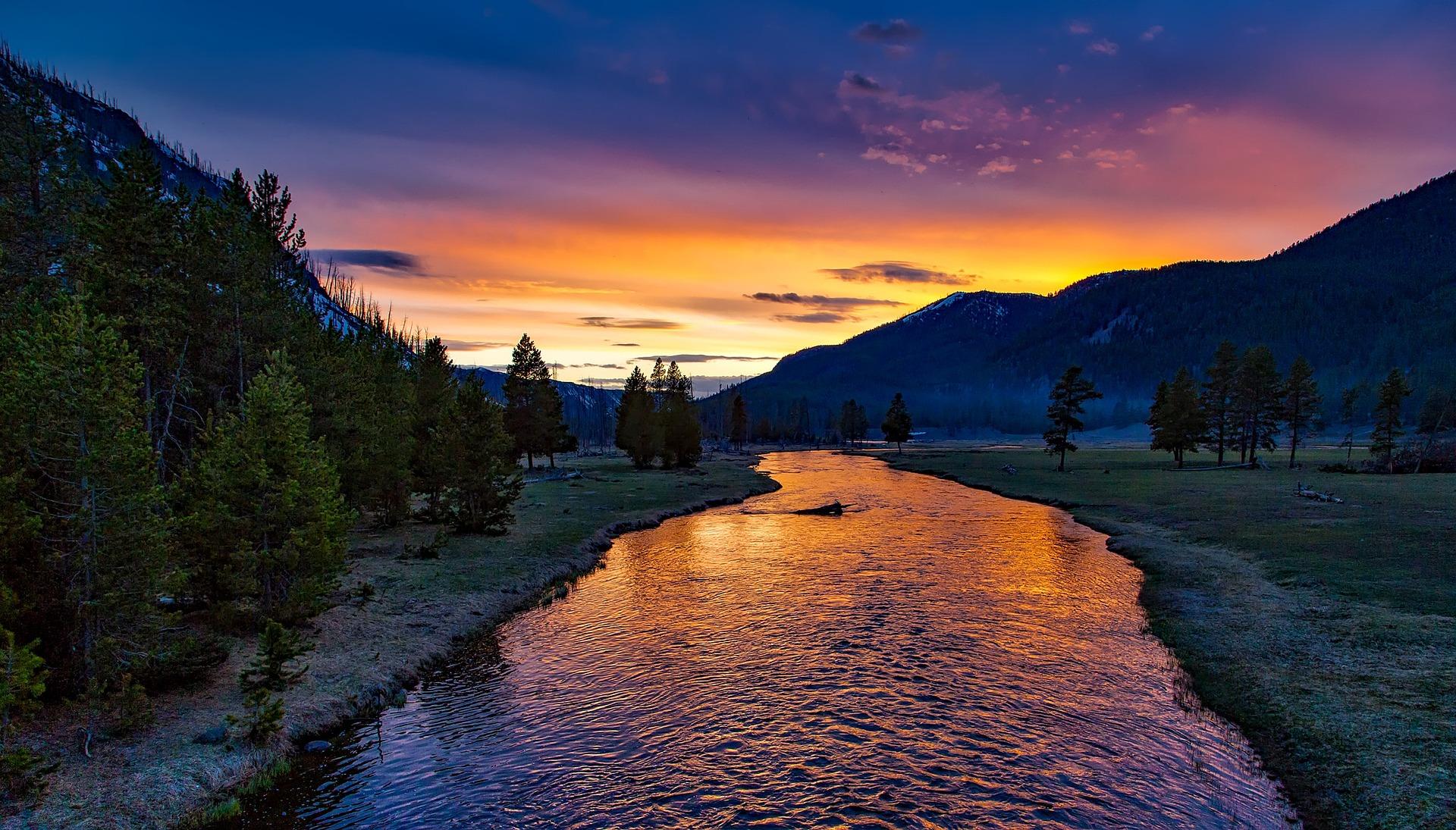 Big Sky Montana Sunset Over the Madison River