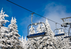 Empty Ski Lift Chair