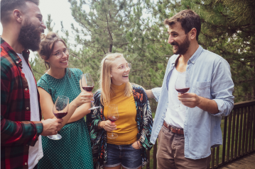 Friends Drinking Wine