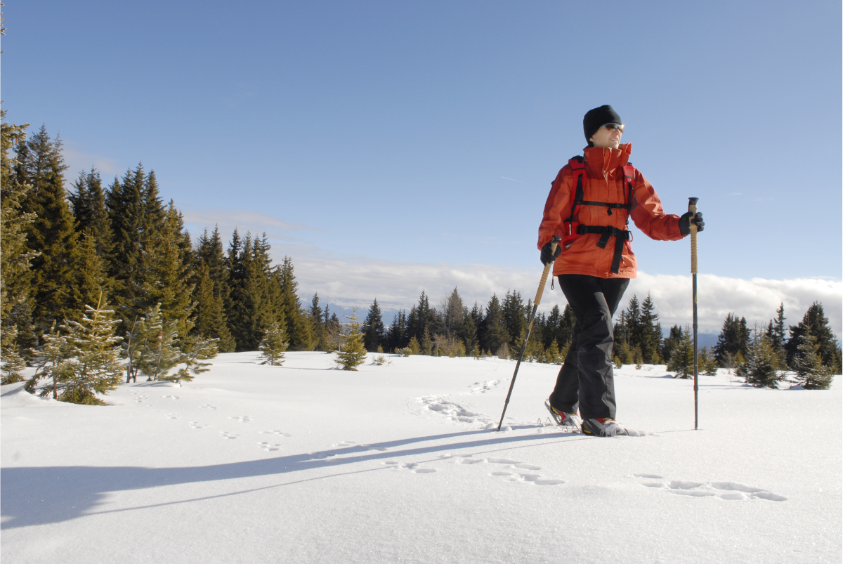 Person Snow Shoeing