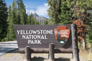 Yellowstone National Park Sign